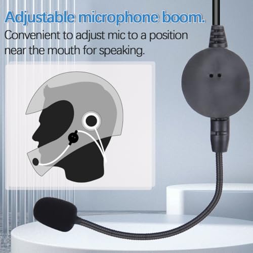 Rugged Helmet Headset with Microphone for Two-Way Radio Communication
