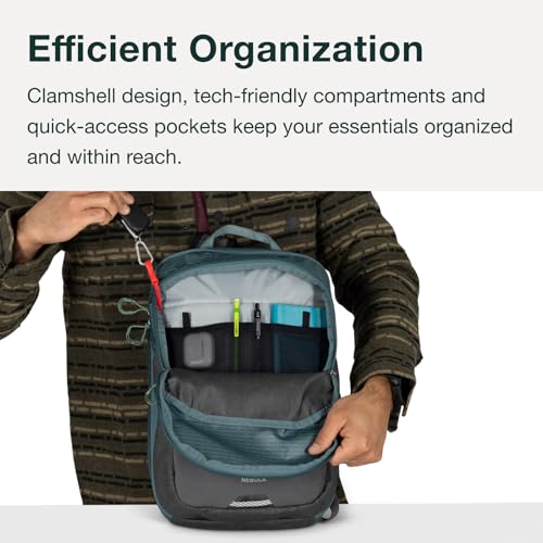 Osprey Nebula Shoulder Sling Bag - Black Compact Laptop & Water Bottle Pack