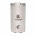 The Pathfinder School X Geopress Nesting Cup with Lid – Heavy-Duty Stainless Steel Camping Cup with Graduated Measurements – Bat Wing Handles – Ideal Outdoor and Backpacking Gear, 30oz/900ml Capacity