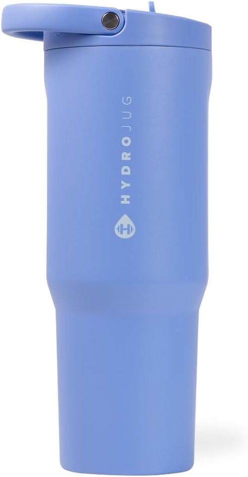 HydroJug Sport - 40oz Stainless Steel Tumbler with Straw | Vacuum Insulated & Leakproof, Light Blue