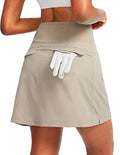 Women’s Golf Skorts with 3 Pockets - Medium Khaki