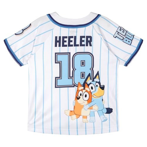 Bluey Kids' Athletic Baseball Jersey with Team Bluey & Bingo Design