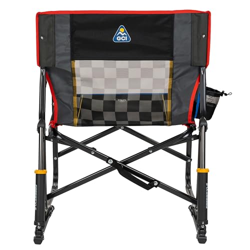 Portable Folding Rocking Chair with Drink Holder - Heavy Duty Outdoor Seating