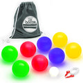 LED Bocce Ball Set - 100mm Regulation Size with Light-Up Balls & Carry Case