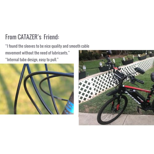 4mm Bike Shift Cable Housing Kit 50ft for MTB & Road Bikes - Black
