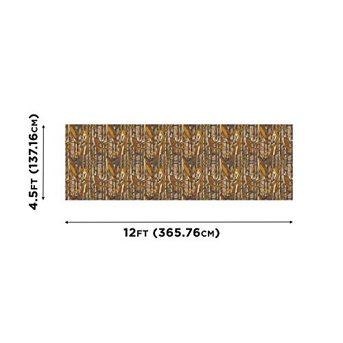 Natural Grain Belt Camouflage Burlap for Hunting - 12ft x 54in, Noiseless & Durable