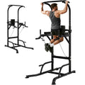 Carbon Pull Up Bar Power Tower Dip Station Home Gym Equipment - Adjustable & Space-Saving
