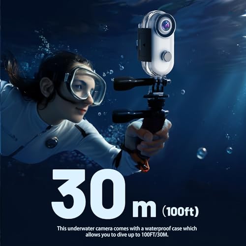 Intepoll 4K Mini WiFi Action Camera with 128GB SD Card Waterproof Helmet Mount