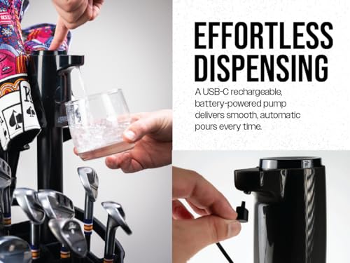 Golf LiquorStick 3.0 Drink Dispenser Black - Rechargeable Stainless Steel 750ml