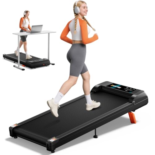 YUEJIQI Black Incline Walking Pad for Under Desk, Home & Office Treadmill with Remote