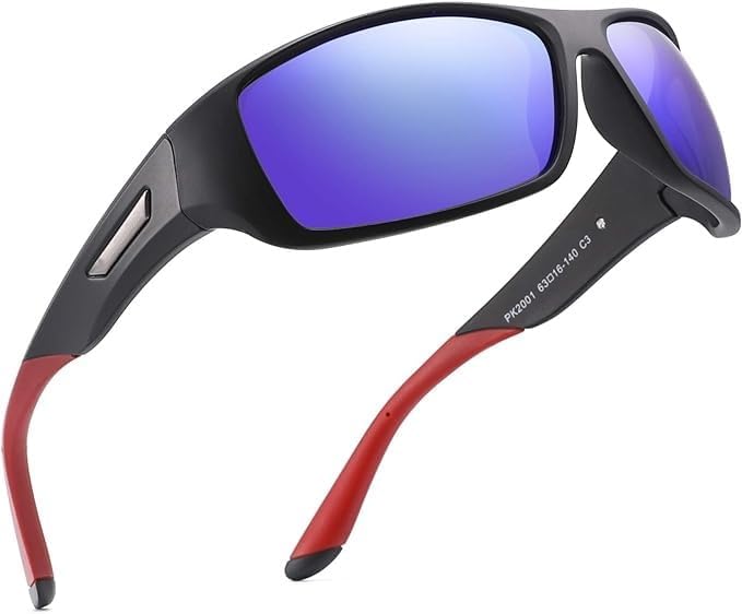 PUKCLAR Polarized Sports Sunglasses - Unbreakable Frame for Men & Women | Ideal for Driving, Cycling, Fishing & Golf
