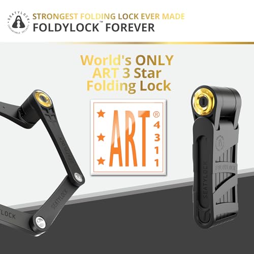 FoldyLock Forever Folding Bike Lock 90cm - High Security Bicycle Lock with Keys