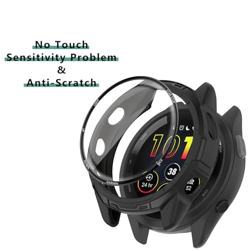 Smartwatch Screen Protector Case for Garmin Forerunner 265 46MM - 1 Pack with 4 Screen Films