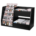 Wood Trading Card Display Stand for Sports & Collectible Cards, Holds Up to 200