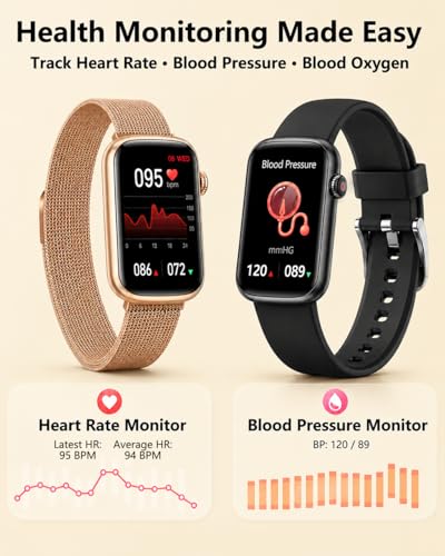 MorePro Milanese Gold Fitness Tracker with Heart Rate & Activity Monitoring