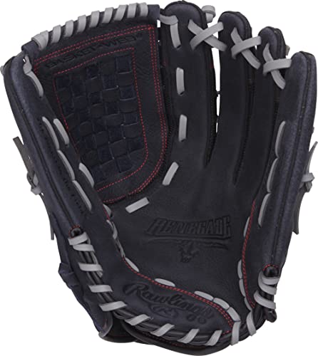 Baseball & Softball Glove Outfield 13 Inch Right Hand Throw Basket Web Black Grey