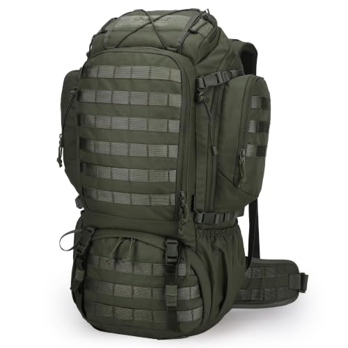 Mardingtop 50L Internal Frame Hiking Backpack - Ranger Green, Waterproof & Durable