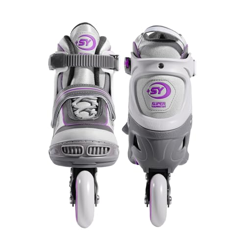 Super Youngster Women's Adjustable Inline Skates Purple Large (Women 5-8)