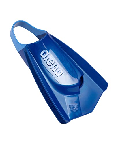 Arena Powerfin Pro II Swim Training Fins Blue Size 6-7 Unisex Silicone Short Blade
