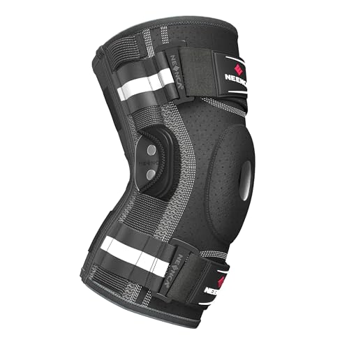 NEENCA Professional Hinged Knee Brace Black XL - Support & Pain Relief