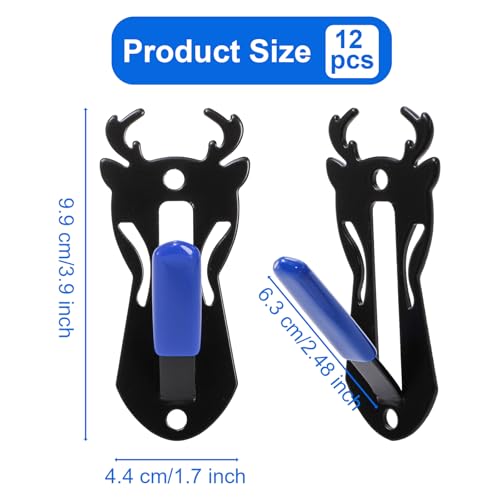 12 Pack Deer Skull Hangers Wall Mounting Brackets for Animal Display