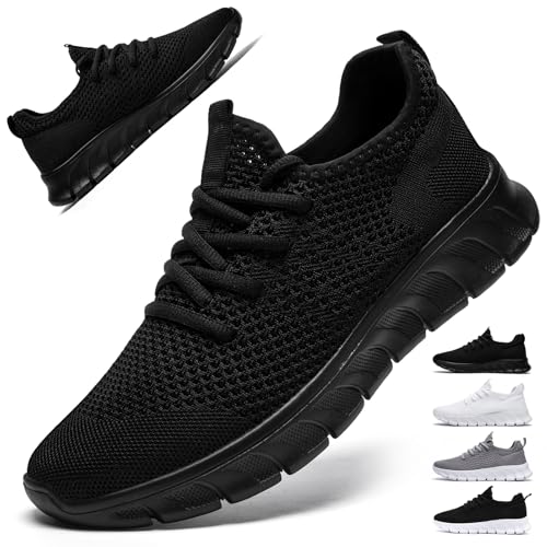 DaoLxi Women's Slip-On Running Shoes Tennis Sneakers for Gym & Walking - Black 10