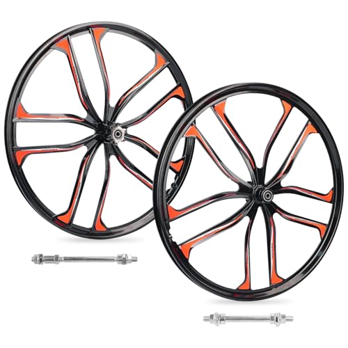 ZUKKA 24 Inch Magnesium Alloy Bike Wheel Set - Lightweight Compatible with Mountain & Folding Bikes