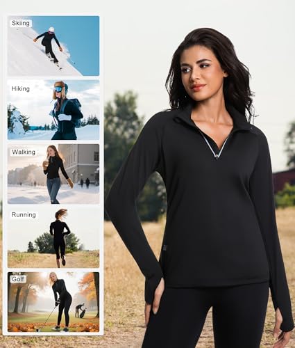 Women's FERNIDA Heated 1/4 Zip Fleece-Lined Shirt - Small