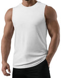 Mens Sleeveless Ribbed Tank Top Fitness Workout Muscle Fit Gym Shirt
