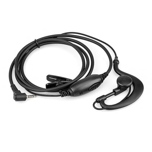Retevis RT20 2 Way Radio Earpiece 1 Pin 2.5mm with Speaker Mic, Compatible RT20 Walkie Talkies, C Shape Earhook Lightweight Walkie Talkie Earpiece with PTT and Clip(3 Pack)