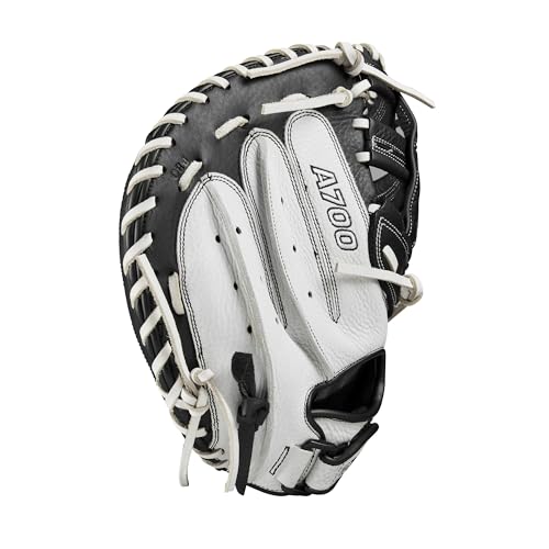 Wilson A700 33-Inch Fastpitch Catcher's Mitt White/Black - Right Hand Throw