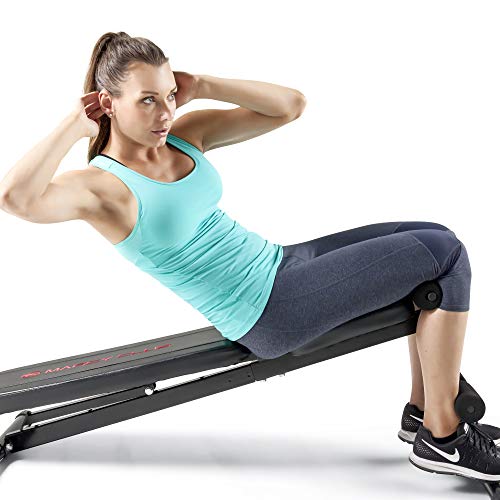 Marcy Adjustable Multi-Position Utility Bench Black Red for Home Gym