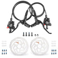 Hydraulic Disc Brake Set with RT26 180mm Rotors for Mountain Bikes - Black