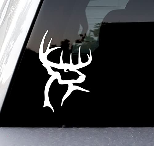 6-Inch Car Vinyl Decal Sticker Fishing Hunting White