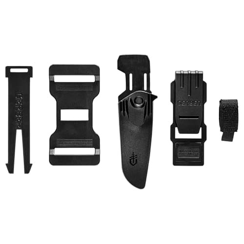 Gerber Gear Principle Fixed-Blade Survival Knife Black - Firestriking Spine & Triple Mounting Sheath, Made in USA
