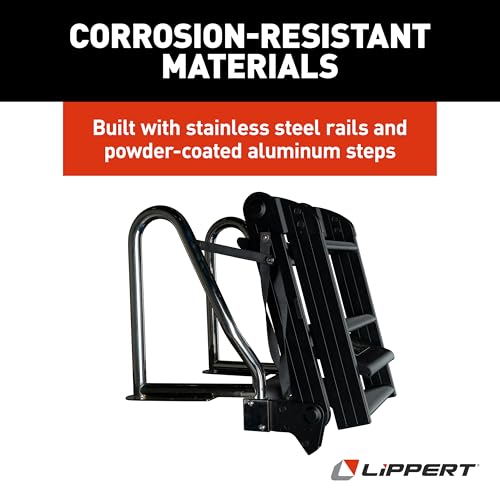 Marine-Grade Pontoon Ladder with Slip-Resistant Steps & Stainless Steel Handrails