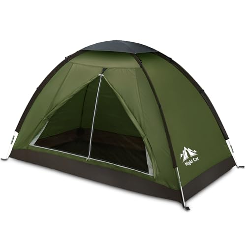 Army Green Backpacking Tent for 2 Persons - Lightweight Waterproof Camping Shelter