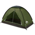 Army Green Backpacking Tent for 2 Persons - Lightweight Waterproof Camping Shelter