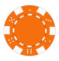 Poker Chips Blank Orange 11.5g Dice Striped Clay Composite Casino-Size