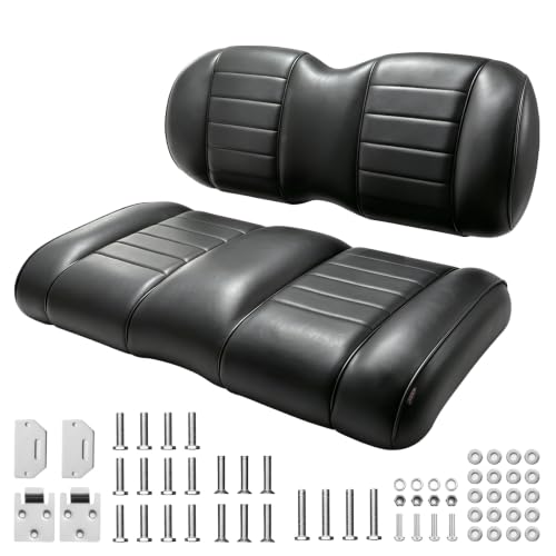 NOKINS Black Front Seat Kit for EZGO TXT 1994-Up & RXV 2008-Up Golf Carts