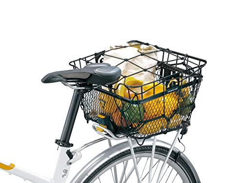 Rear Bike Basket for Cycling Storage - Durable Metal Mountable Carrier