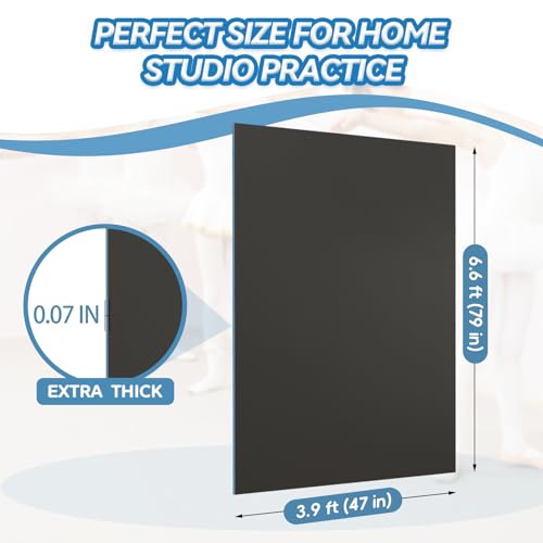 Dance Floor Roll-Out PVC Mat for Ballet Jazz Tap & Hip Hop Practice 6.6x3.9 ft
