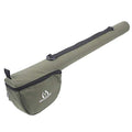Fly Fishing Rod Case with Reel Pouch - 9ft 4-Section Green, Complete Protection