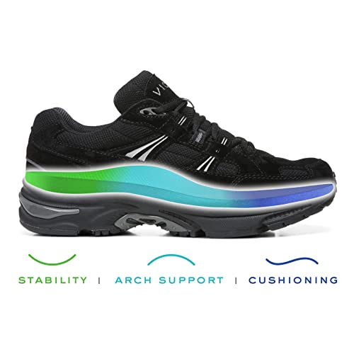 Vionic Women's 23Walk Walking Shoes - Black Wide Size 9.5
