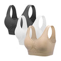 Coobie Medium Comfort Bra Black, White & Light Nude | Wireless, Seamless