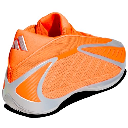 adidas Unisex Anthony Edwards 2 Sneakers - Lucid Orange/Silver, Size 12 Women / 11 Men