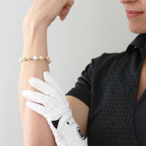 Chelsea Charles Golf Goddess Stroke Counter Bracelet with Tricolor Golf Ball Beads