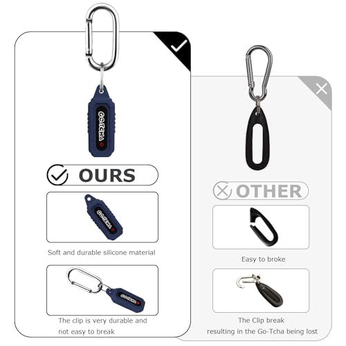 Silicone Case for Go-Tcha with Keychain Carabiner - Blue