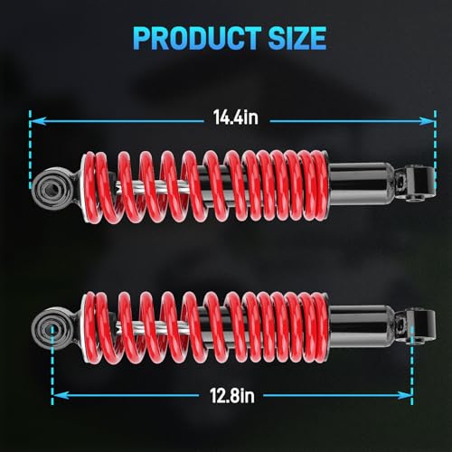 Red Heavy Duty Rear Golf Cart Shock Absorbers for Yamaha G14-G29 Models - Spring Suspension