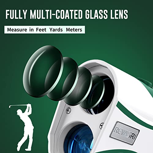 REVASRI Laser Rangefinder for Golf & Disc Golf – 1000 Yards, Slope & Elevation, Rechargeable, Waterproof